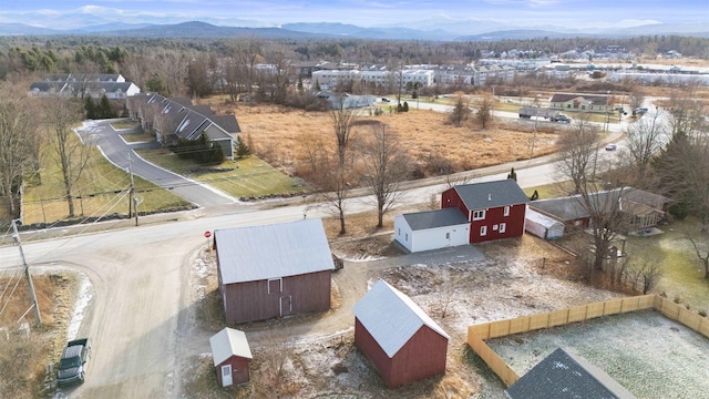 bird's eye view featuring a mountain view