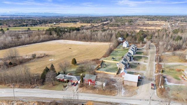 bird's eye view featuring a rural view