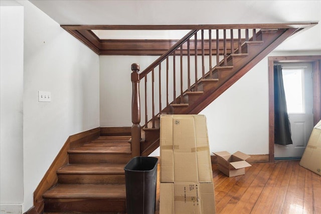 49 Eastern Ave, Richford, VT 05476 - stairway with wood-type flooring