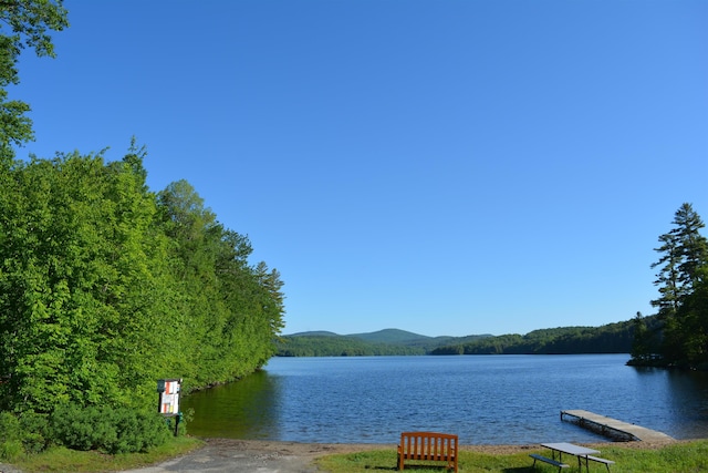 property view of water with a mountain view