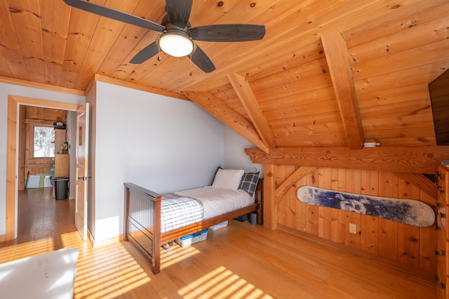 43 Upton Rd, Dover, VT 05356 - bedroom featuring wooden ceiling and wood finished floors