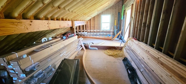 view of attic