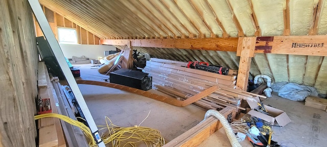 view of attic