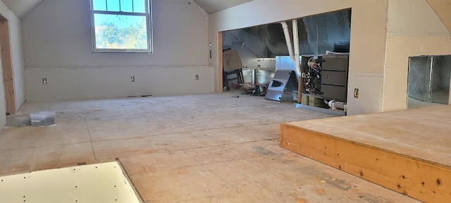 bonus room with vaulted ceiling