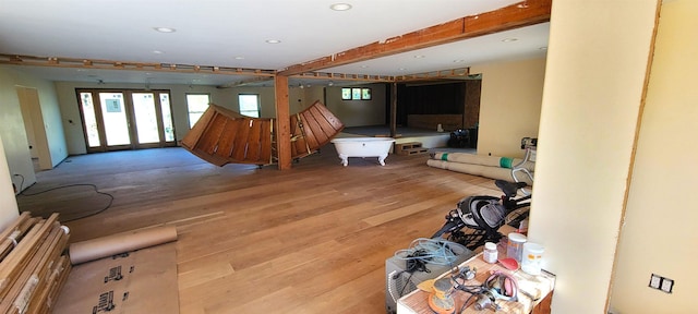 misc room with hardwood / wood-style floors