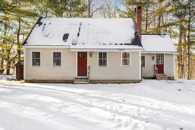 view of cape cod home