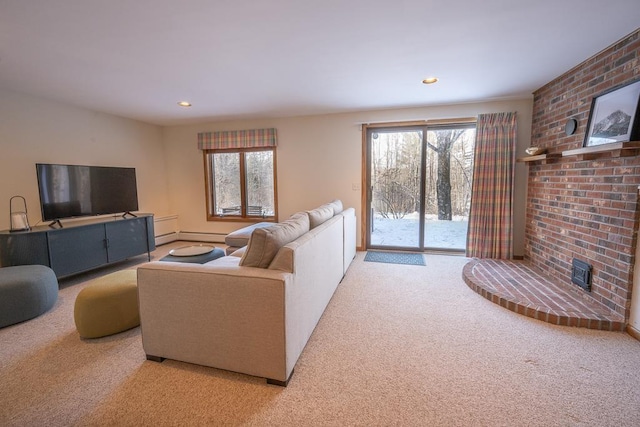 view of carpeted living room