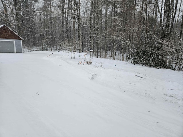 view of snowy yard