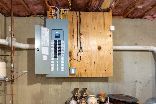 utility room featuring electric panel