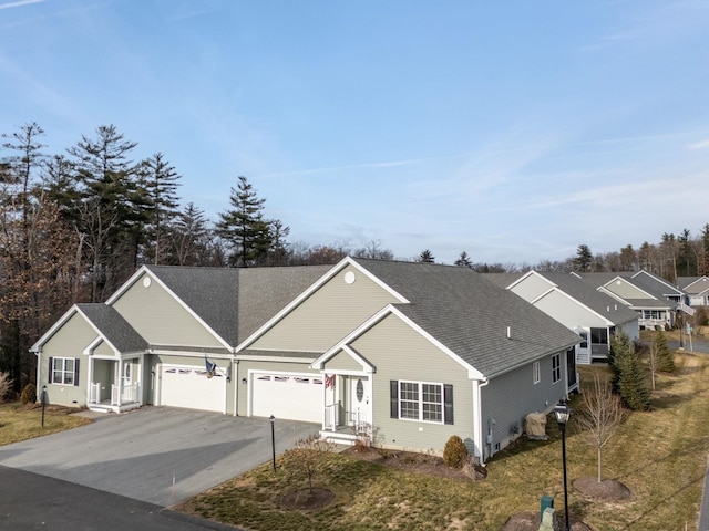 ranch-style home with a garage