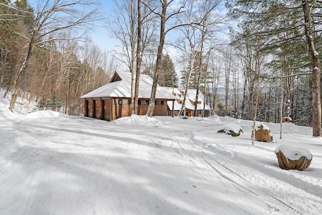 view of snowy yard