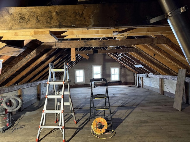 view of attic