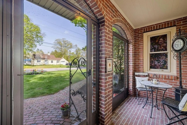 view of patio featuring covered porch