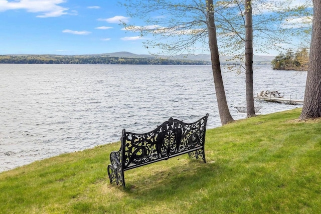 property view of water with a mountain view