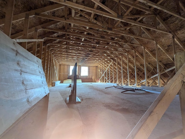 view of attic