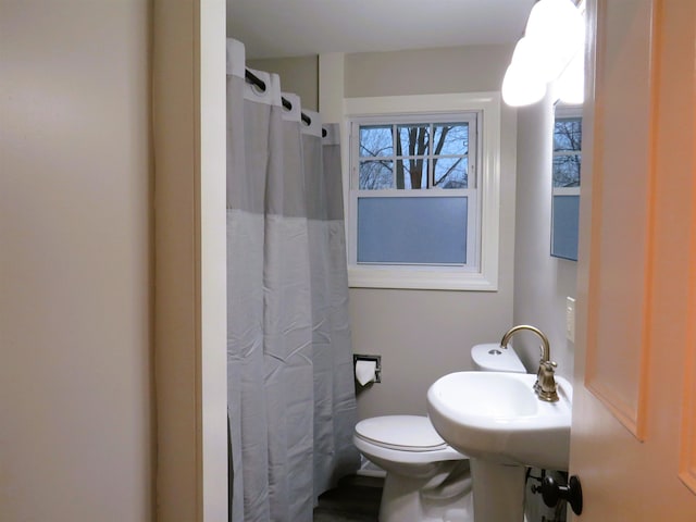 bathroom featuring toilet and sink