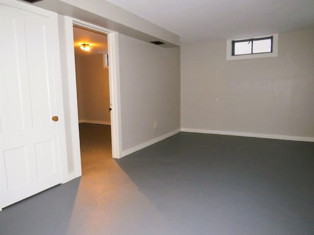 view of basement