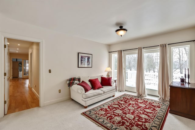 view of carpeted living room