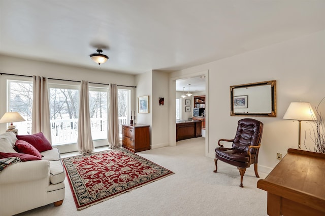 view of carpeted living room