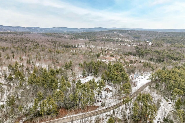 aerial view featuring a mountain view