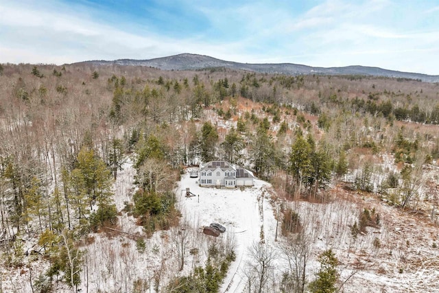 aerial view featuring a mountain view