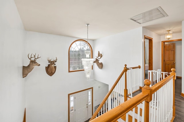 interior space featuring dark hardwood / wood-style flooring