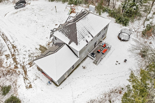 view of snowy aerial view