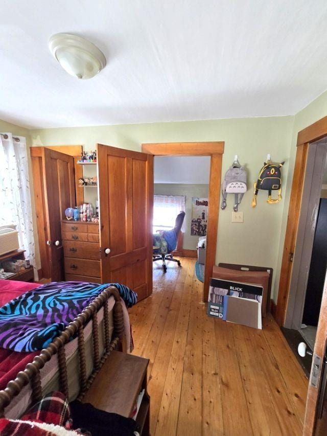 bedroom featuring light hardwood / wood-style floors