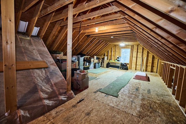 view of attic