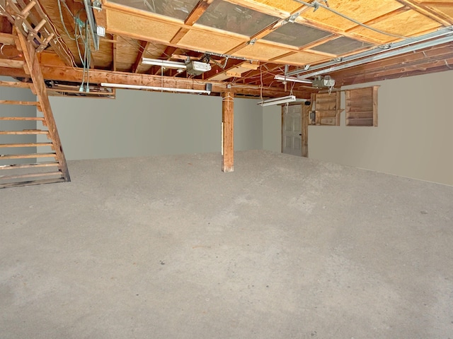 view of basement