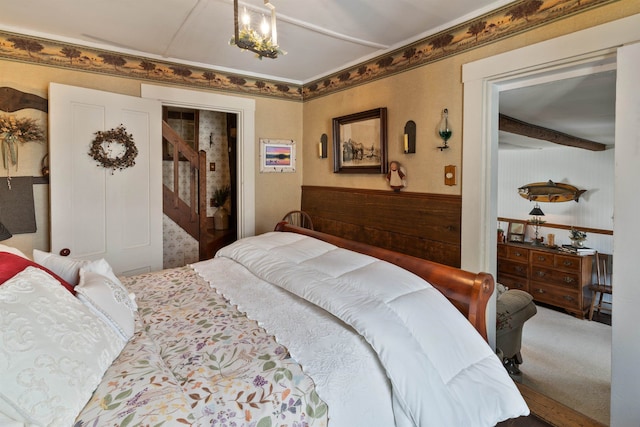 view of carpeted bedroom