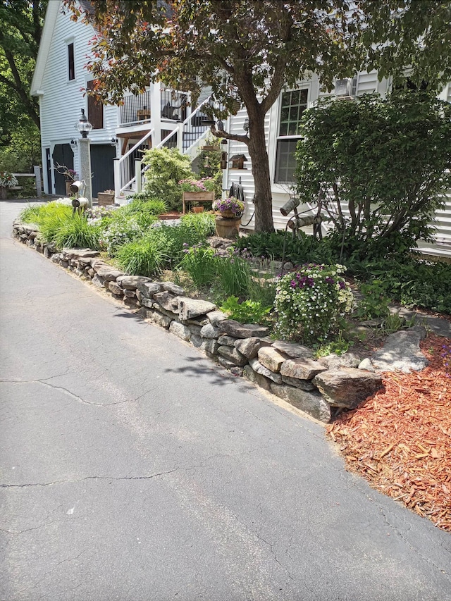 exterior space featuring a garage