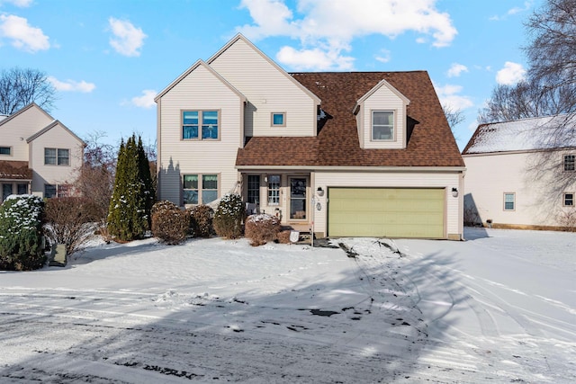 view of front of house featuring a garage