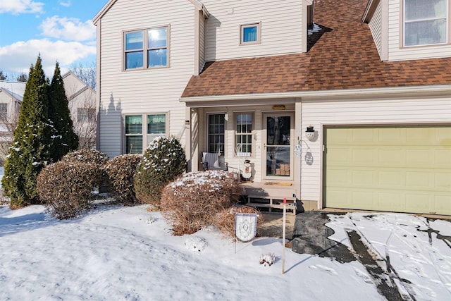 view of front facade with a garage