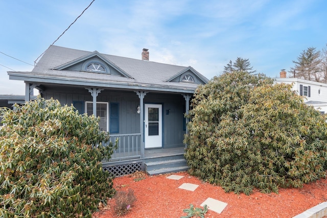 view of front of house with covered porch