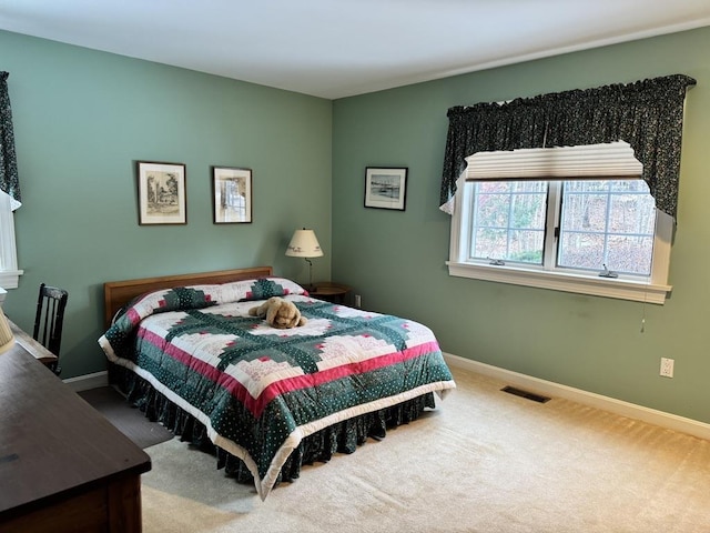 view of carpeted bedroom