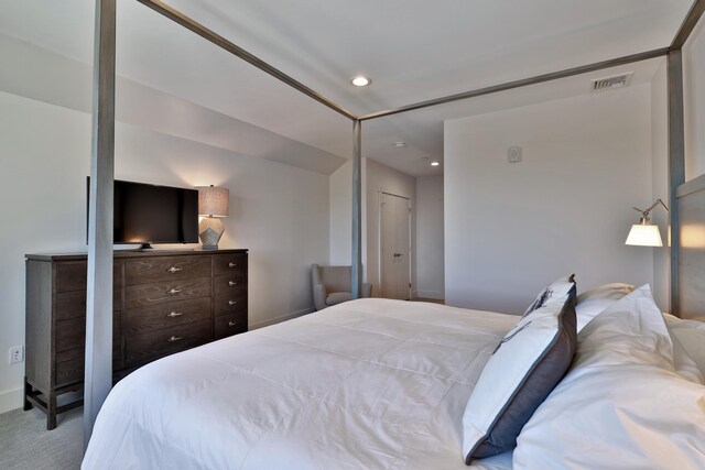 bedroom with a closet and carpet floors