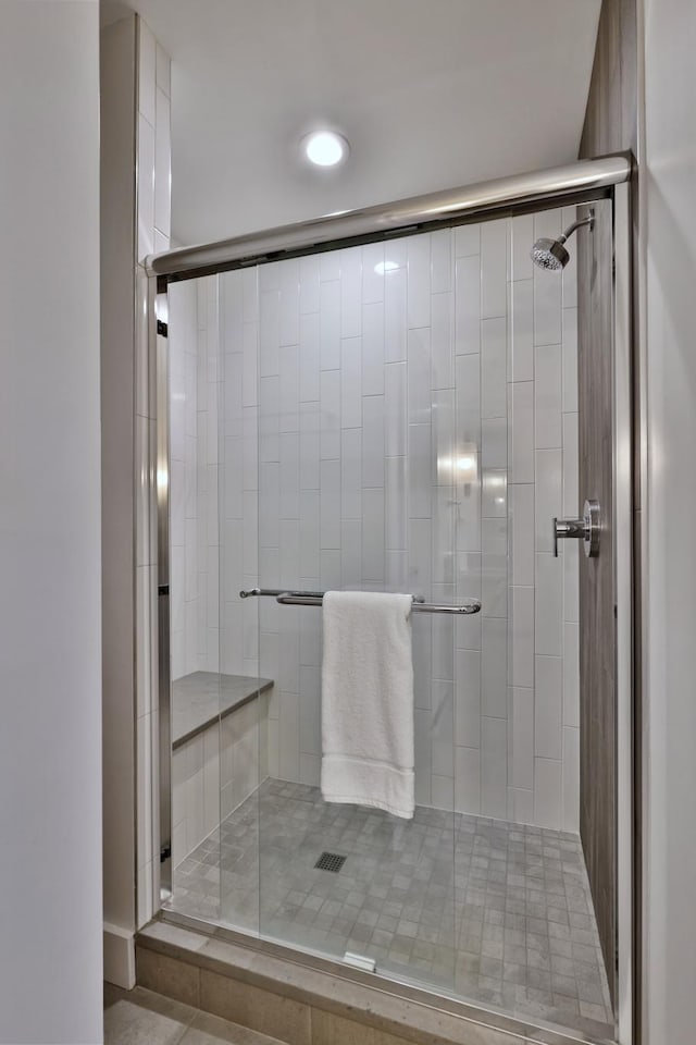 bathroom with walk in shower