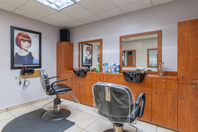 interior space featuring tile patterned floors