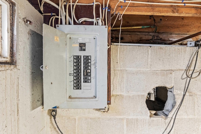 utility room with electric panel