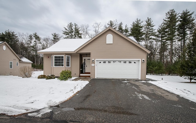 view of front facade with a garage