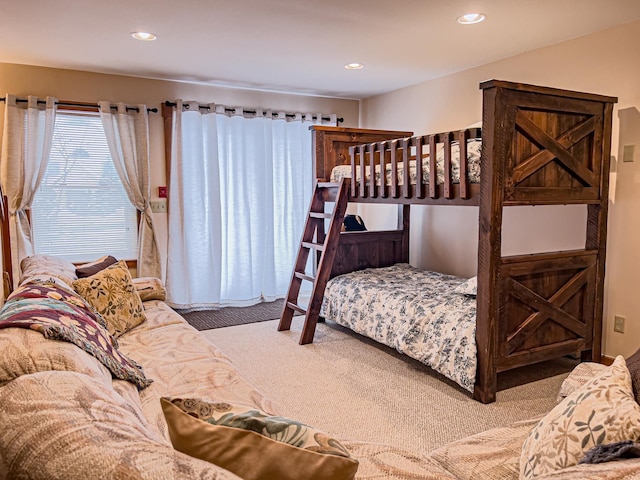 view of carpeted bedroom