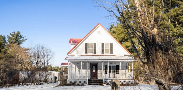 view of front of house with a porch