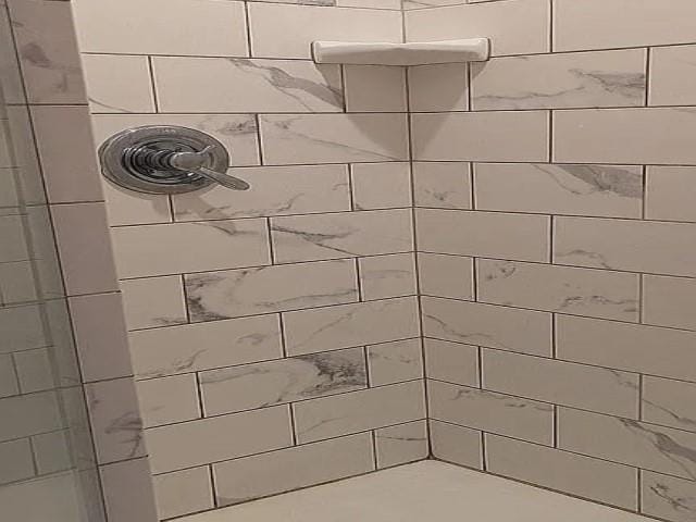 details with tiled shower