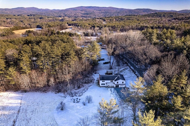 bird's eye view featuring a mountain view