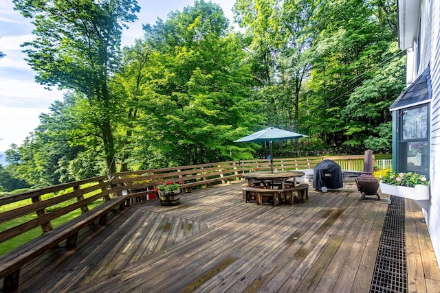 view of wooden deck