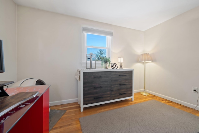 bedroom featuring hardwood / wood-style floors