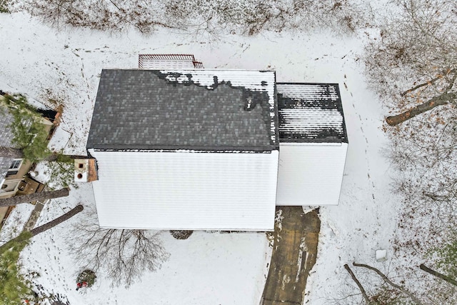 view of snowy aerial view