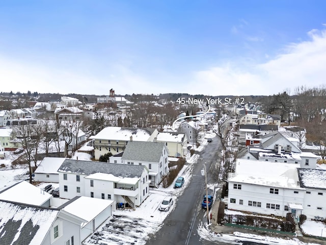 view of snowy aerial view