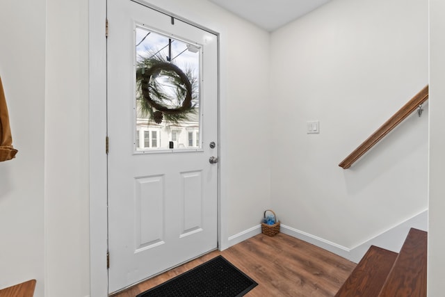 foyer entrance featuring light wood-type flooring